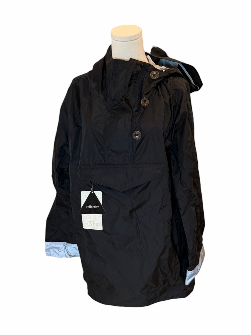 Lululemon Ride on Anorak hooded windbreaker pullover jacket Reflective Size M L